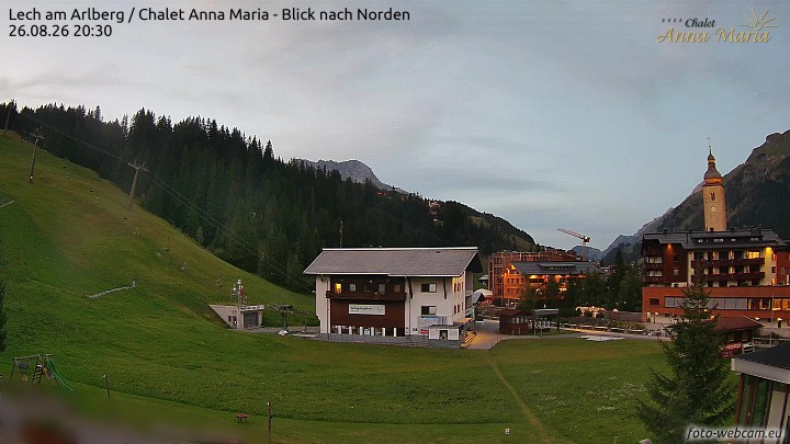 Archived image Webcam Lech (Chalet Anna Maria)
