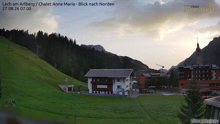 Archiv Foto Webcam Schlegelkopfareal, Lech