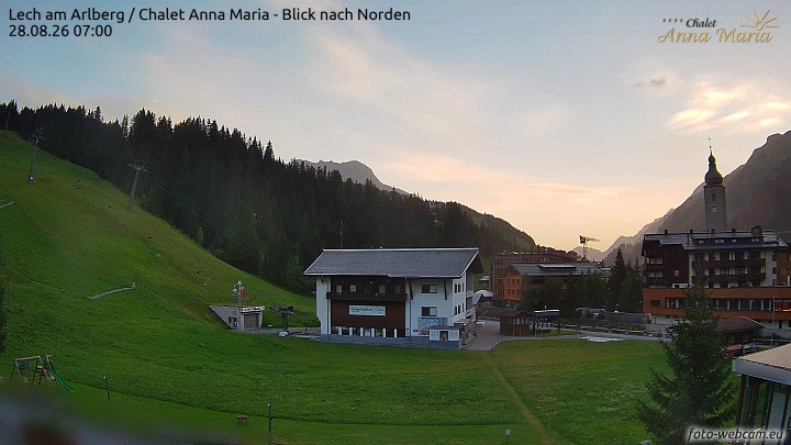 Archiv Foto Webcam Schlegelkopfareal, Lech