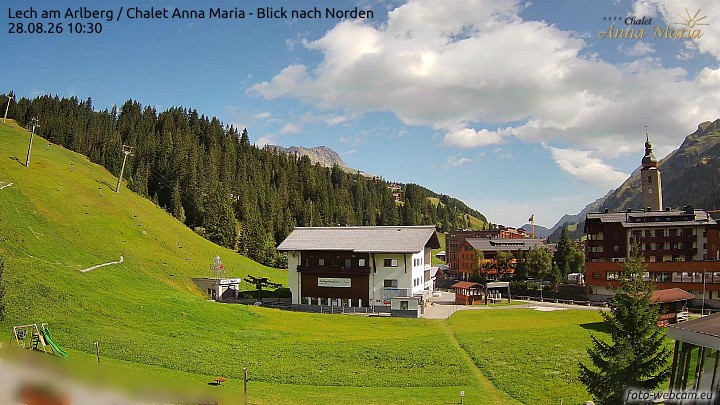 Archiv Foto Webcam Schlegelkopfareal, Lech