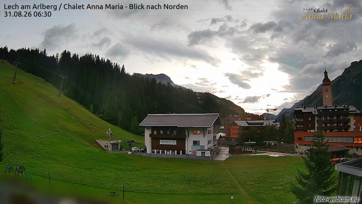 Archiv Foto Webcam Schlegelkopfareal, Lech