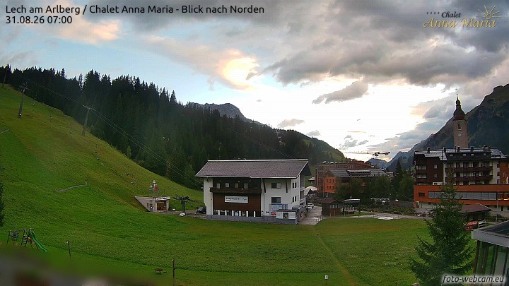 Archiv Foto Webcam Schlegelkopfareal, Lech