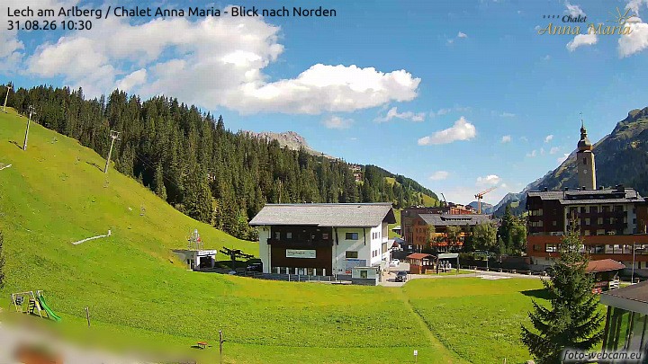 Archiv Foto Webcam Schlegelkopfareal, Lech
