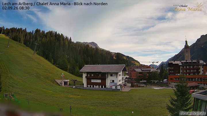 Archiv Foto Webcam Schlegelkopfareal, Lech