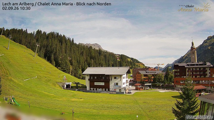 Archiv Foto Webcam Schlegelkopfareal, Lech