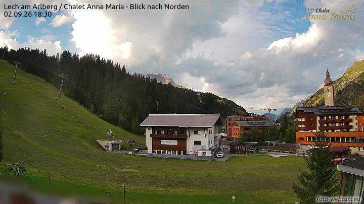 Archived image Webcam Lech (Chalet Anna Maria)