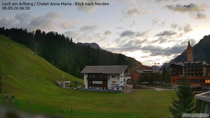 Archiv Foto Webcam Schlegelkopfareal, Lech