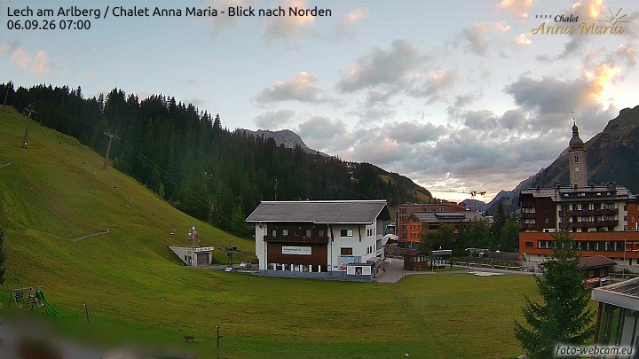 Archiv Foto Webcam Schlegelkopfareal, Lech