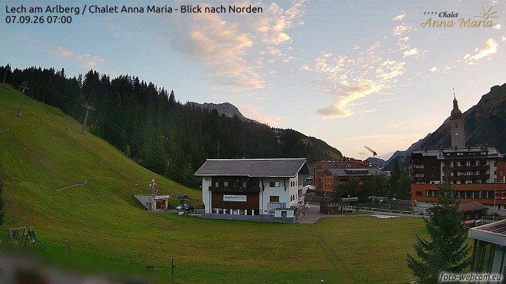 Archiv Foto Webcam Schlegelkopfareal, Lech