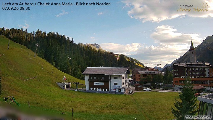 Archiv Foto Webcam Schlegelkopfareal, Lech
