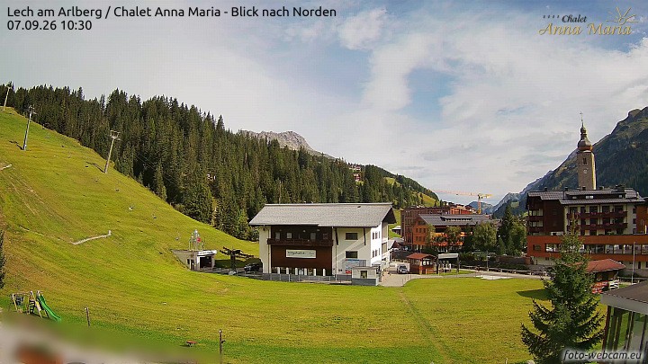 Archiv Foto Webcam Schlegelkopfareal, Lech