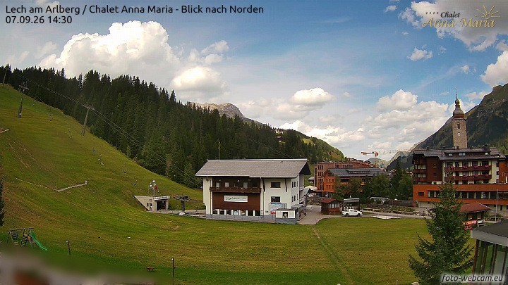 Archiv Foto Webcam Schlegelkopfareal, Lech
