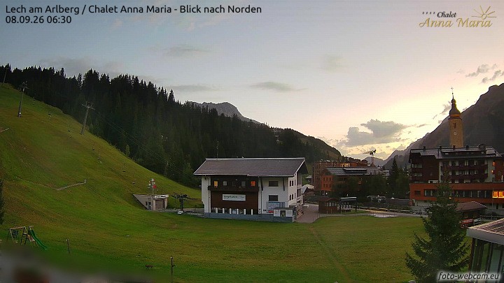 Archiv Foto Webcam Schlegelkopfareal, Lech