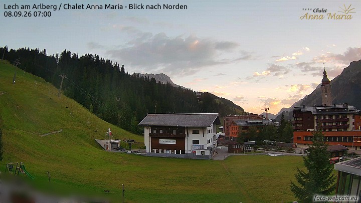 Archiv Foto Webcam Schlegelkopfareal, Lech