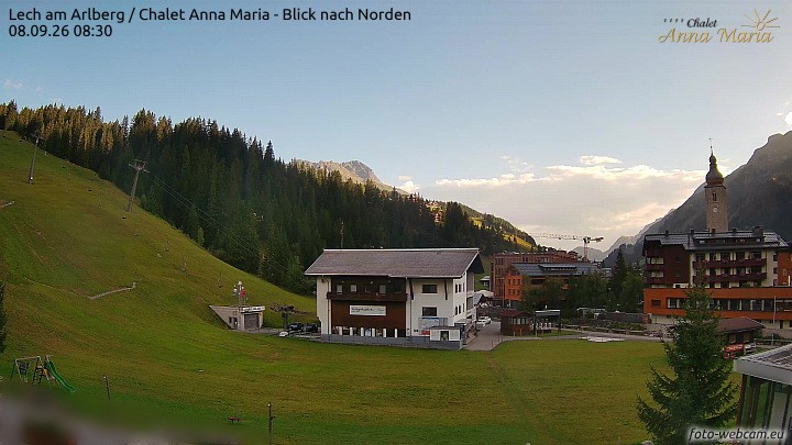 Archiv Foto Webcam Schlegelkopfareal, Lech