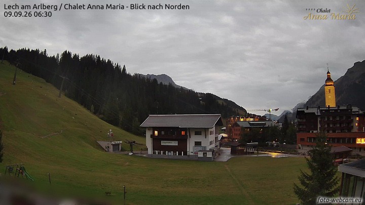 Archived image Webcam Lech (Chalet Anna Maria)
