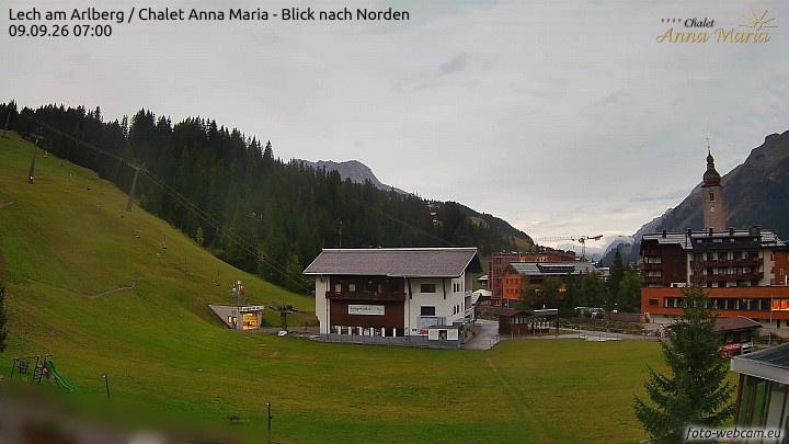 Archived image Webcam Lech (Chalet Anna Maria)