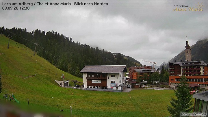 Archived image Webcam Lech (Chalet Anna Maria)