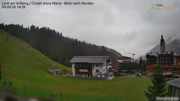 Archived image Webcam Lech (Chalet Anna Maria)