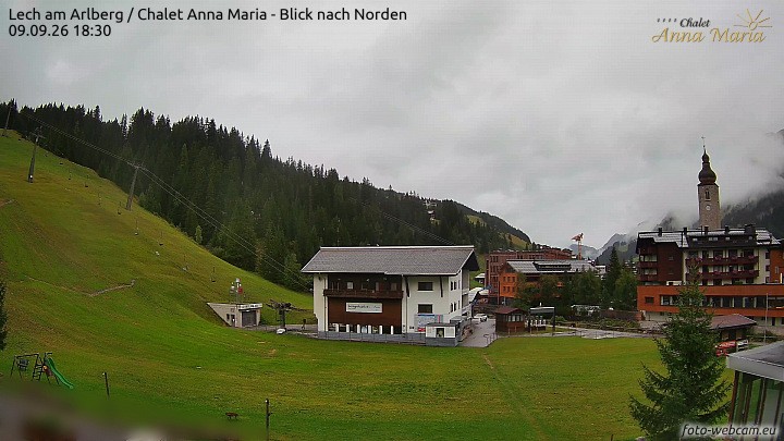 Archived image Webcam Lech (Chalet Anna Maria)