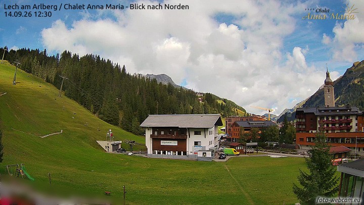 Archived image Webcam Lech (Chalet Anna Maria)