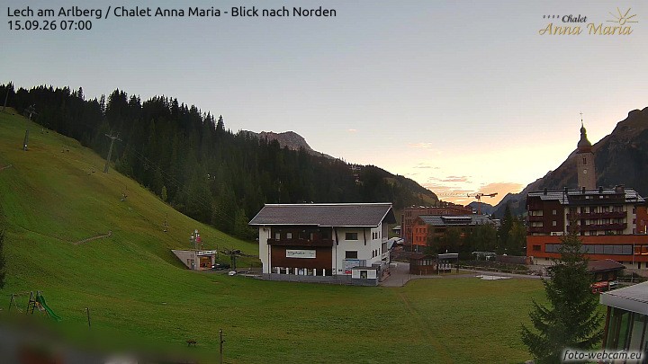 Archiv Foto Webcam Schlegelkopfareal, Lech