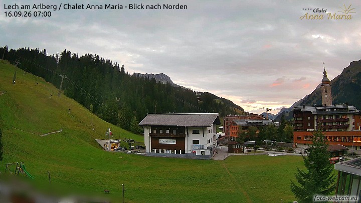 Archiv Foto Webcam Schlegelkopfareal, Lech