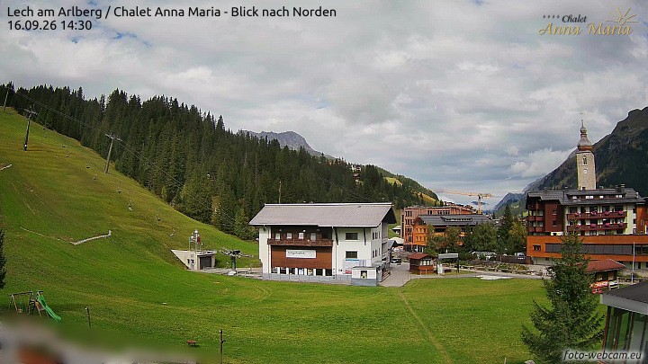 Archiv Foto Webcam Schlegelkopfareal, Lech