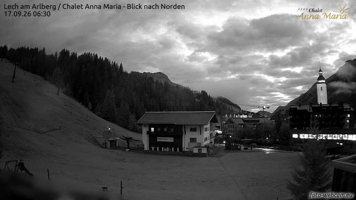 Archived image Webcam Lech (Chalet Anna Maria)