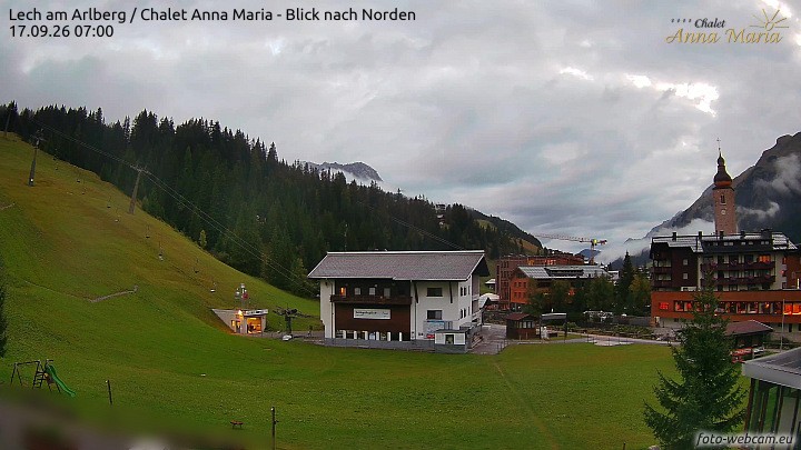 Archived image Webcam Lech (Chalet Anna Maria)