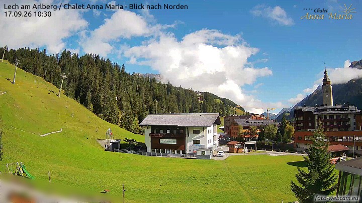 Archived image Webcam Lech (Chalet Anna Maria)