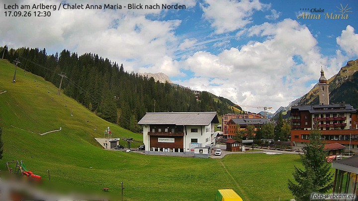 Archived image Webcam Lech (Chalet Anna Maria)