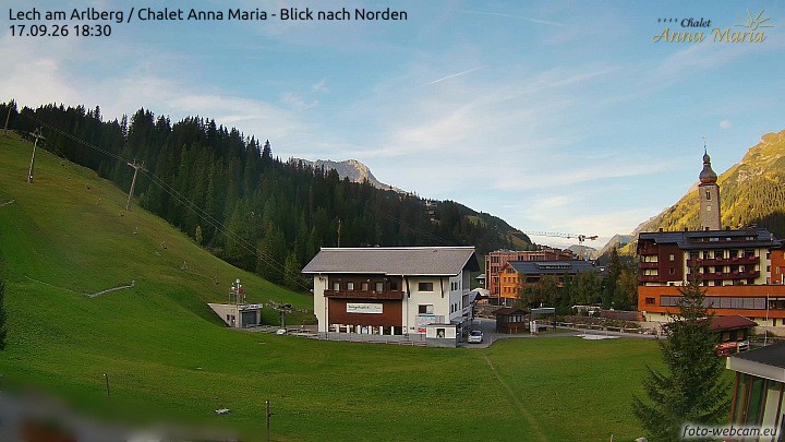 Archiv Foto Webcam Schlegelkopfareal, Lech