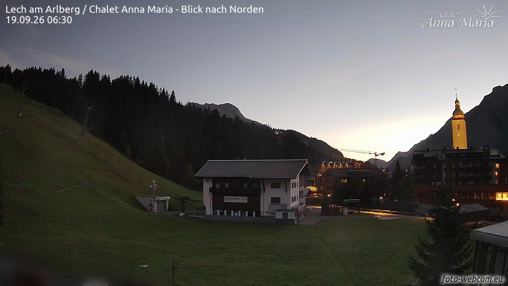 Archiv Foto Webcam Schlegelkopfareal, Lech