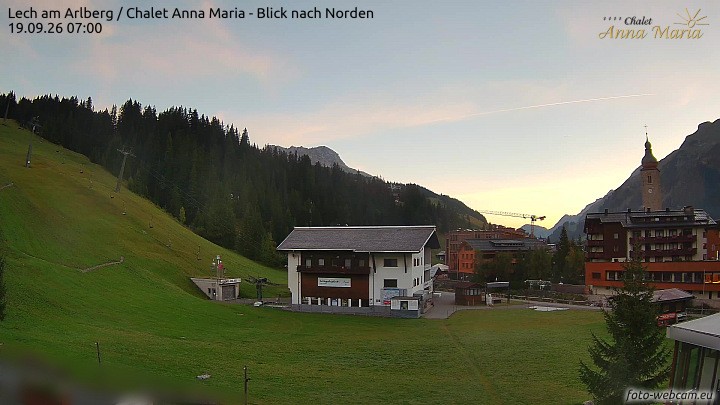 Archiv Foto Webcam Schlegelkopfareal, Lech