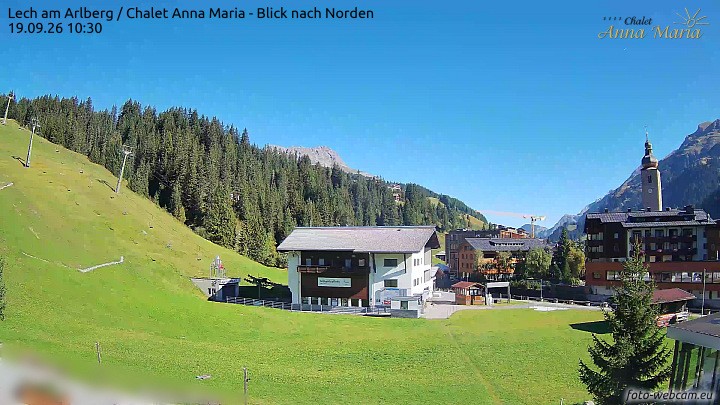 Archiv Foto Webcam Schlegelkopfareal, Lech