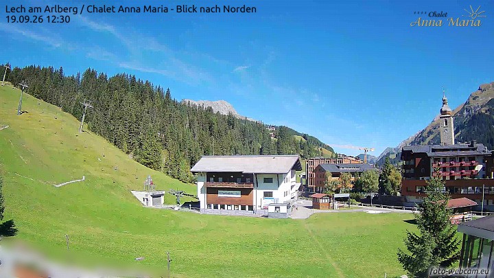 Archiv Foto Webcam Schlegelkopfareal, Lech