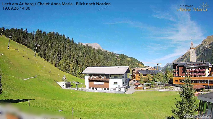 Archiv Foto Webcam Schlegelkopfareal, Lech