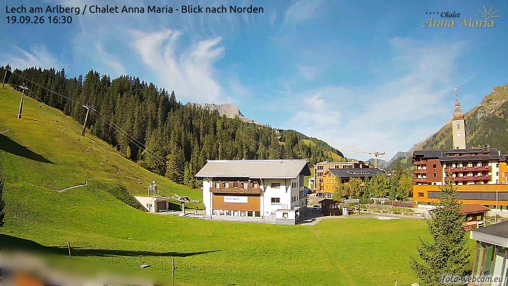 Archiv Foto Webcam Schlegelkopfareal, Lech