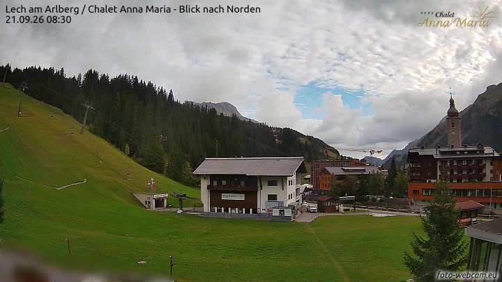 Archived image Webcam Lech (Chalet Anna Maria)