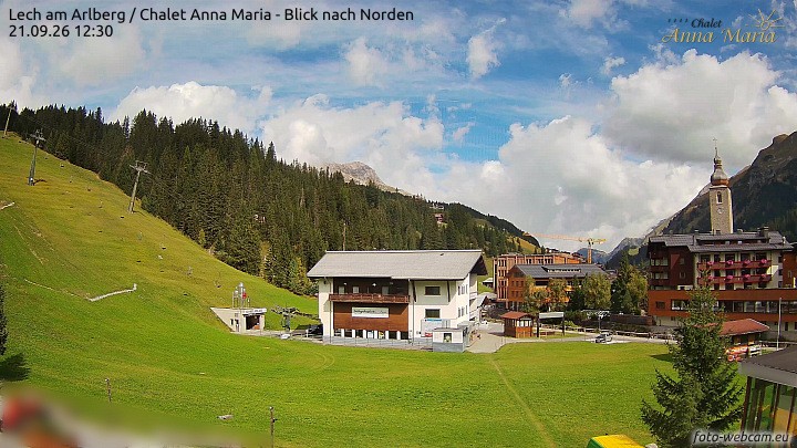 Archived image Webcam Lech (Chalet Anna Maria)