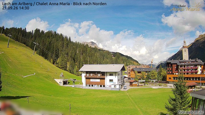 Archiv Foto Webcam Schlegelkopfareal, Lech