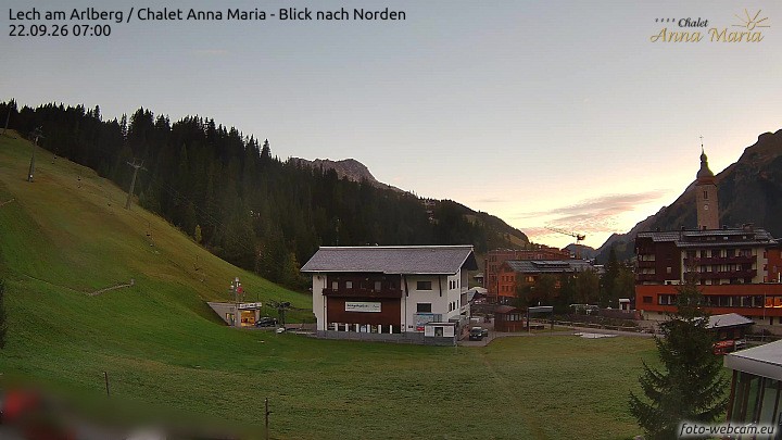 Archiv Foto Webcam Schlegelkopfareal, Lech