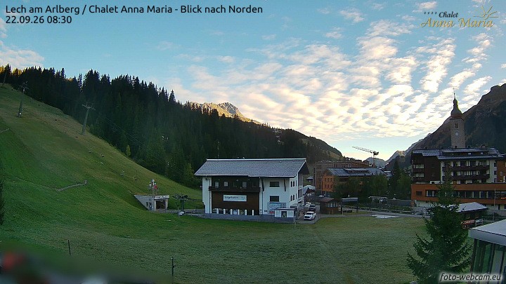 Archiv Foto Webcam Schlegelkopfareal, Lech