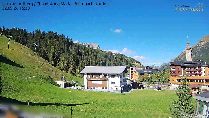 Archived image Webcam Lech (Chalet Anna Maria)