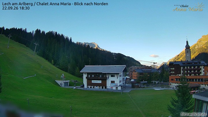 Archived image Webcam Lech (Chalet Anna Maria)
