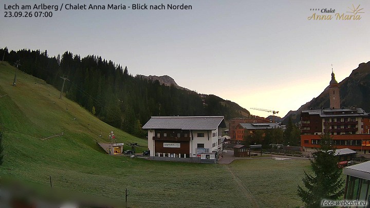 Archived image Webcam Lech (Chalet Anna Maria)