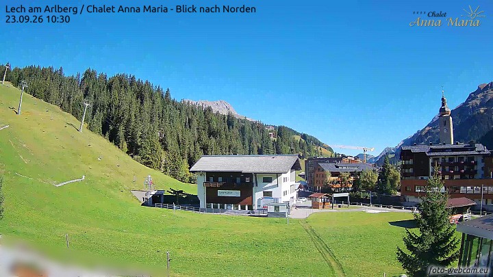 Archived image Webcam Lech (Chalet Anna Maria)