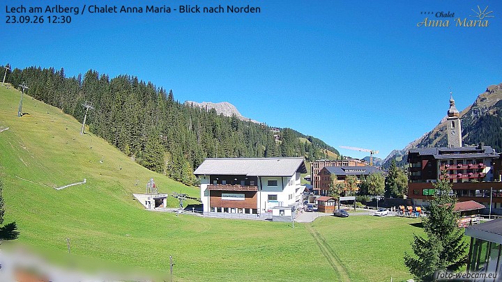 Archived image Webcam Lech (Chalet Anna Maria)