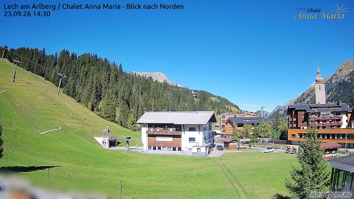 Archived image Webcam Lech (Chalet Anna Maria)